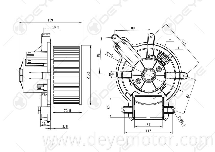 6441.CQ 6441.CP universal car dc blower motor for PEUGEOT 3008 5008